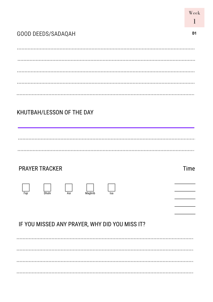 Iman Tracker Journal